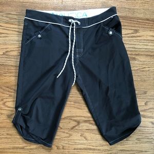 Nautica Black Swim Board Shorts Women’s Size M